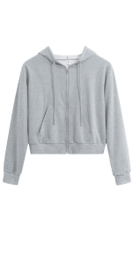 cropped zip up hoodies