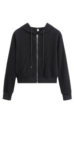 cropped zip up hoodies