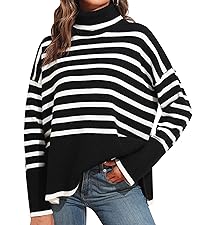 striped knit sweater