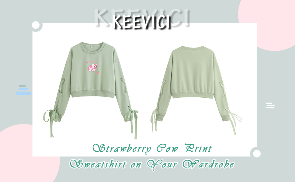 Strawberry Cow Crop Sweatshirt