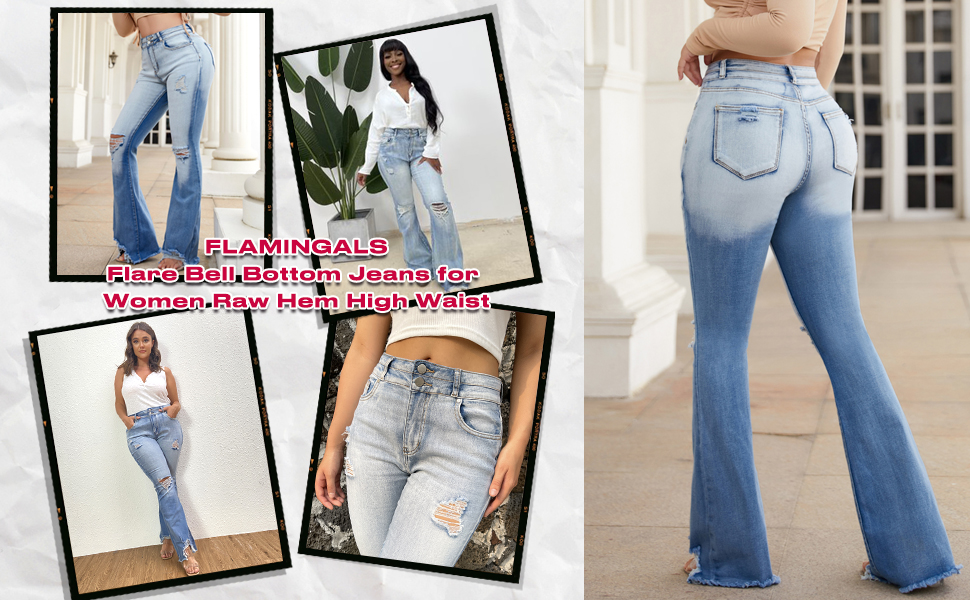 flare leg jeans for women