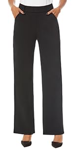 womens pull on slacks dress work business pants