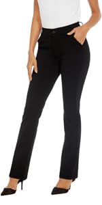 iChosy Womens Ease into Comfort Barely Bootcut Stretch Dress Pants