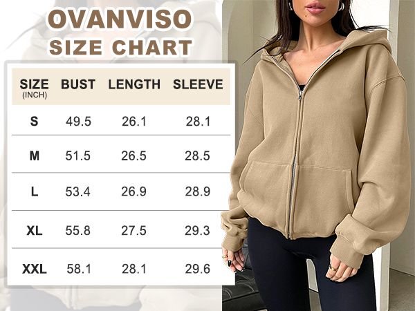 Oversized Zip Up Sweatshirts