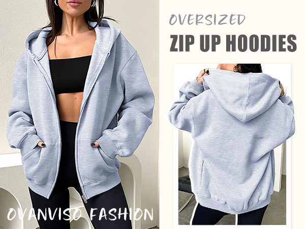 Long Sleeve Fleece Hooded Jackets with Pockets