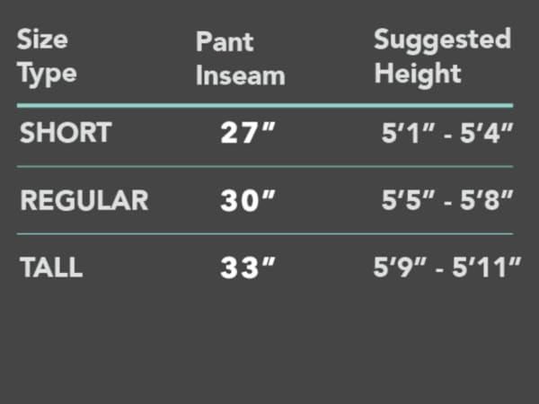 size height type