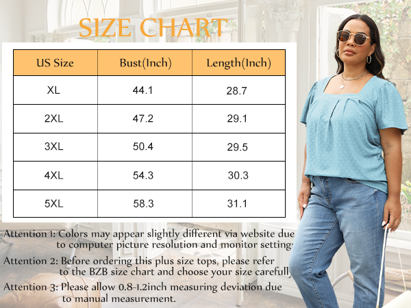 Plus size tops for women