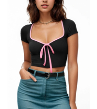 square neck crop tops for women