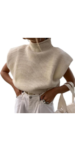 Shoulder pad sweater vest