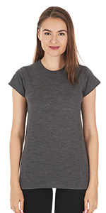 lightweight crew neck short sleeve womens base layer top