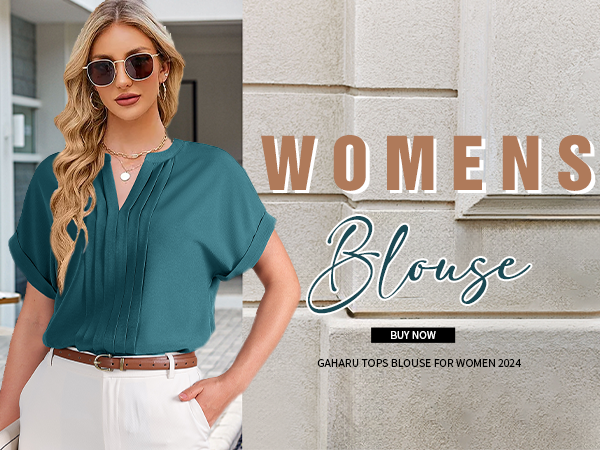  women 2024 summer v neck batwing short sleeve blouse chiffon flowy shirt tunic top