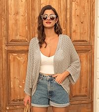 3/4 Sleeve Batwing Cardigan Summer Lightweight