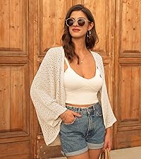 summer 3/4 sleeve batwing cardigan lightweight