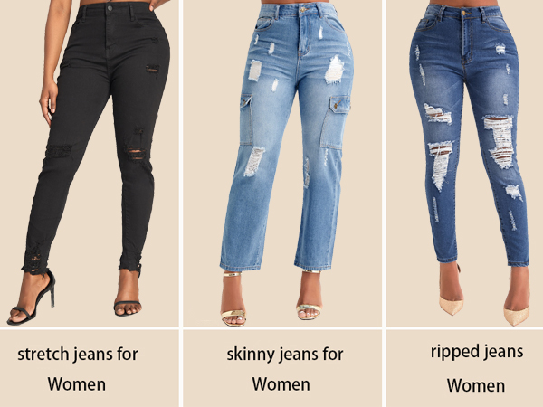 Ripped Jeans Womens