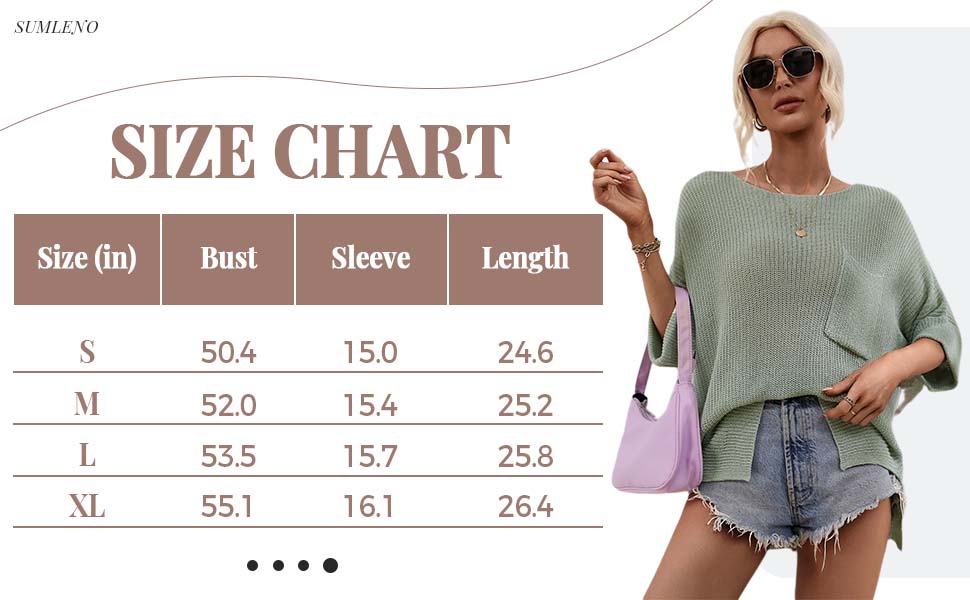 Women''s Oversized 3/4 Sleeve Knitted Top