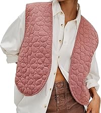 Womens Lightweight Floral Quilted Vest 