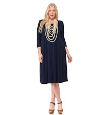 A-LINE DRESS TRAPEZE MIDI SWING SEXY DRESS PLUS SIZE CASUAL CLASSIC