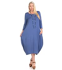 COCOON DRESS MIDI SWING SEXY DRESS PLUS SIZE CASUAL CLASSIC 