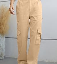 Cargo Pants for Women High Waist Wide Leg Pants with Pockets