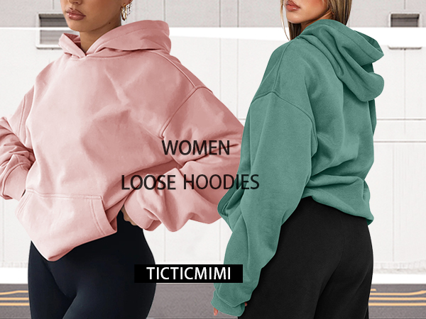 Women''s Casual Fleece Hoodies Sweatshirts Cute Long Sleeve Tops Loose Fit Pullovers with Pocket