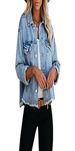 Button Up Cropped Denim Jacket