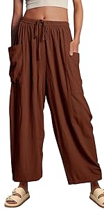 Women cotton linen harem pants