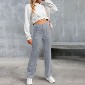 Women''s Casual High Waist Stretch Pants