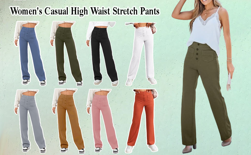 FlexiPants - Women''s Casual High Waist Stretch Pants