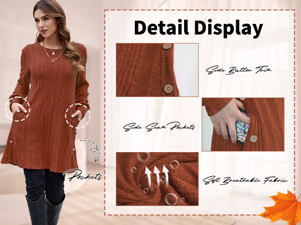 Long Sleeve Dress Detail Display