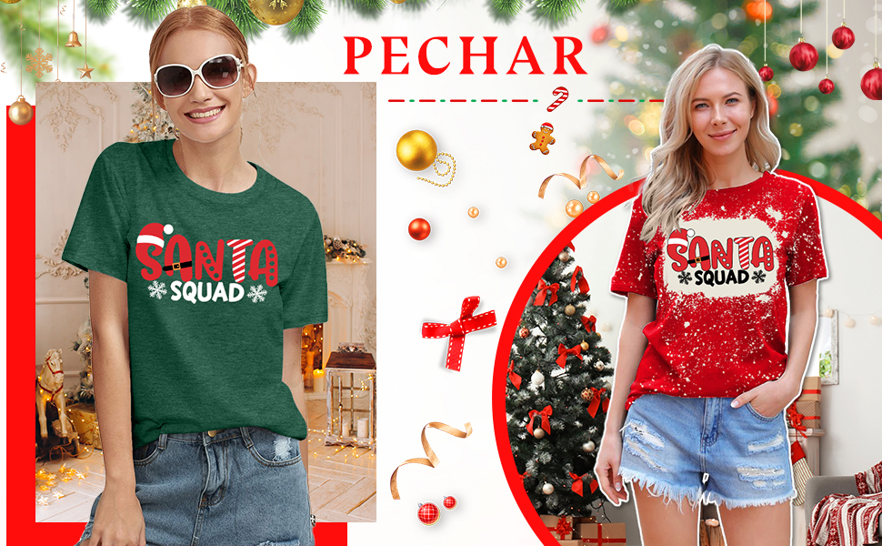 Christmas Short Sleeve Blouse Tops