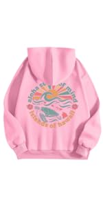 pink palm puff hoodie