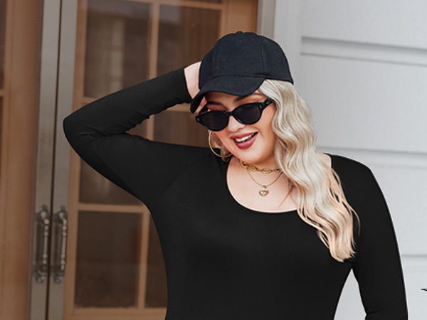 plus size women long sleeve shirt fitted