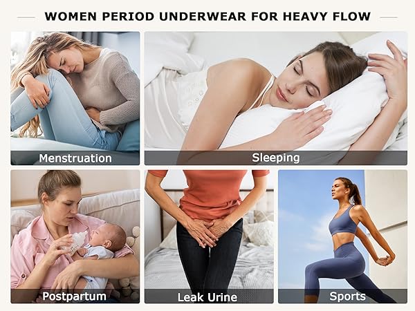 Menstrual Underwear Leakproof Underwear Period Panties Heavy Flow