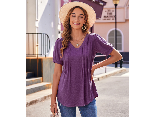 purple tunic tops for women