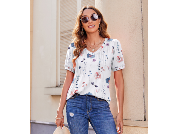 summer floral blouse for women