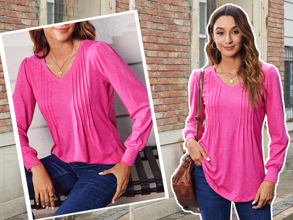 puff long sleeve shirts for ladies