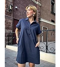 Womens Cotton Shirt Dress