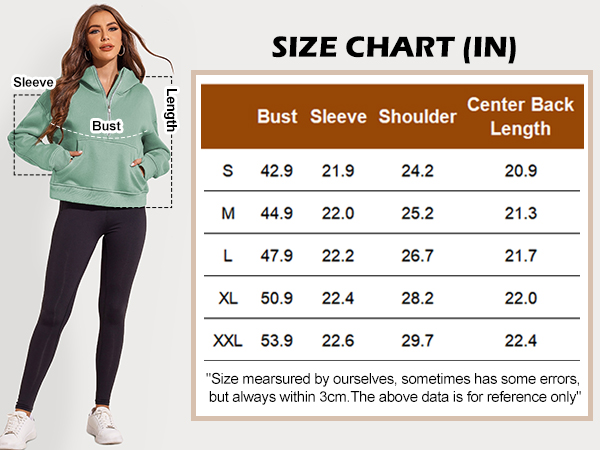 Women Half Zip Cropped Hoodies Fleece Long Sleeve Pullover Sweatshirts 2023 Fall Winter Clothes