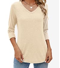 3/4 sleeve shirts for women