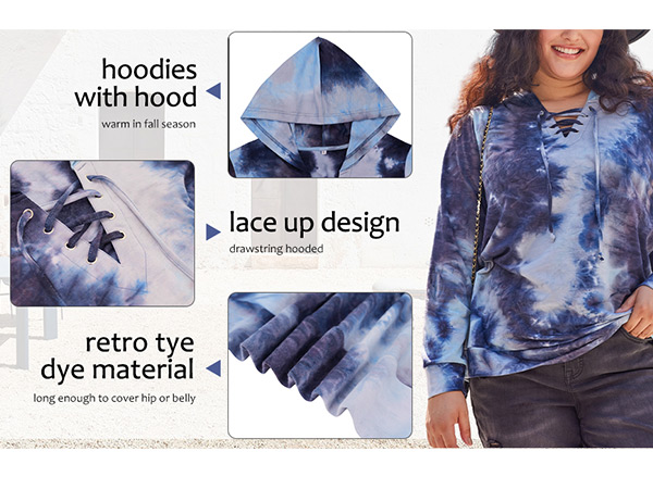 plus size tye dye hoodies