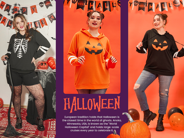 plus size halloween hoodies