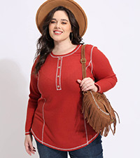 plus size long sleeve tops