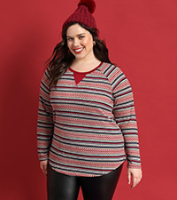 plus size xmas tops