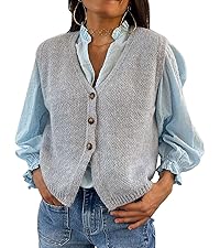 button down sweater vest