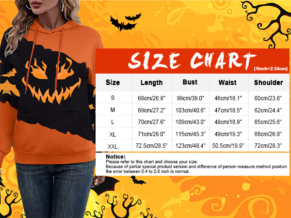 Halloween Pumpkin Face Sweatshirts Womens Jack O'' Lantern Pumpkin Pullover 