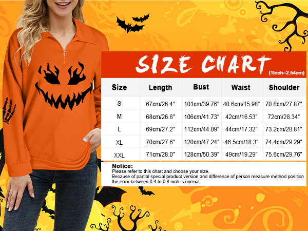 Halloween Pumpkin Face Sweatshirts Womens Jack O'' Lantern Pumpkin Pullover 