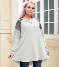 Plus Size Tops Women Pullover Sweatshirt Color Block Tee Long Sleeve Tunic Striped Raglan Shirt