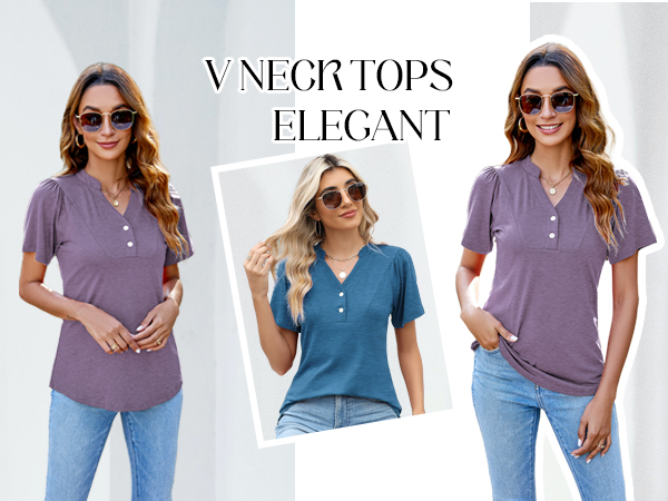 Flattering Tops to Hide Tummy Short Sleeve Shirts Business for Women