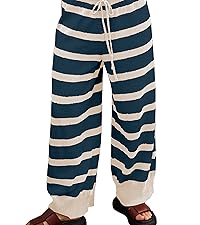 Women Wide Leg Sweater Pants High Elastic Drawstring Striped Pants Comfy Lounge Pants Pajama Pants