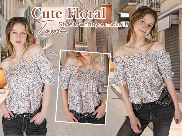 floral tops for women